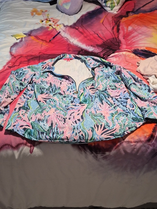 Lilly Pulitzer Jackets & Blazers - Lilly Pulitzer Skipper Popover, "Bringing Mermaid Back" Print